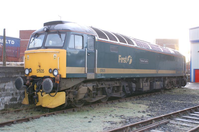 57605: 57605 Stabled in the yard at Brush Barclay on the 4th March Photo of 57605