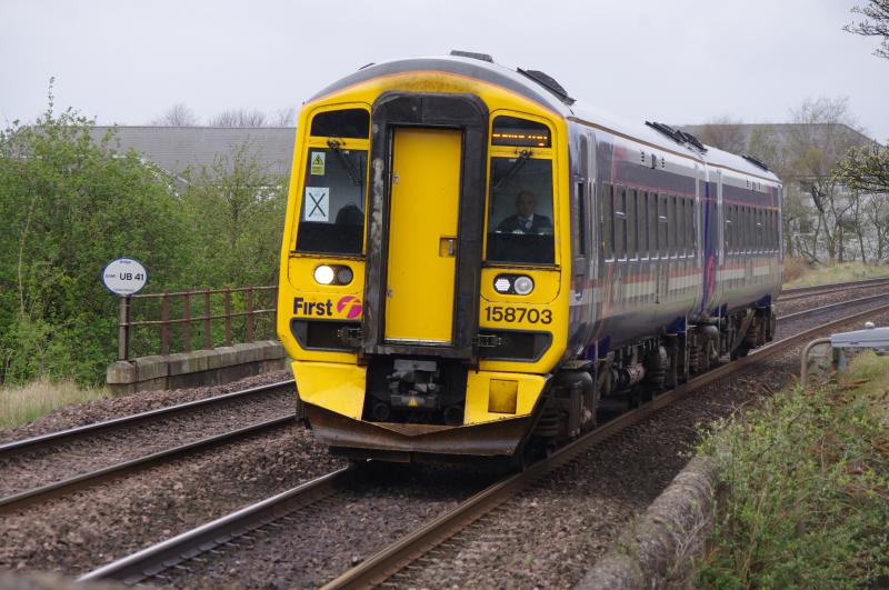 158703: 158703 03May2013 with a Dunblane to Edinburgh service. Photo of 158703