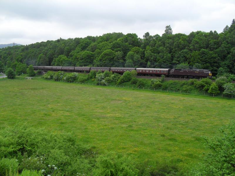 South of Pitlochry: 47's Roy Castle OBE and Diamond Jubilee on the return journey from Inverness to Berwick SRPS Railtour on 8/06/13. Photo of South of Pitlochry