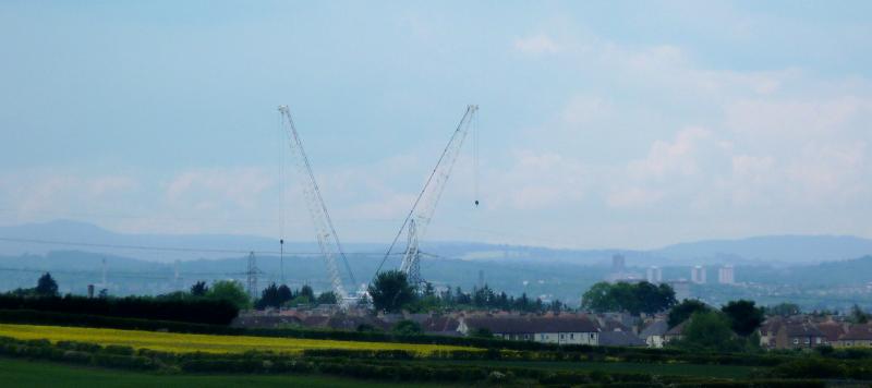 cranes: cranes east of Edinburgh Photo of cranes