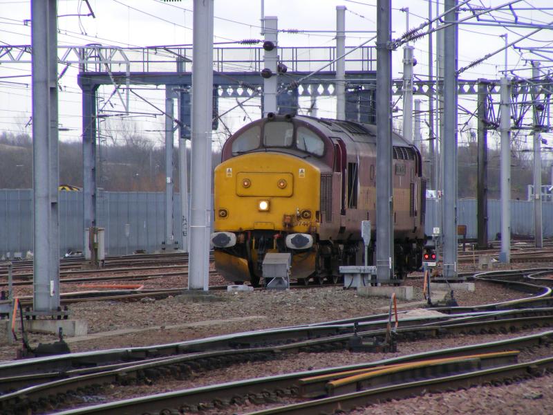 2008_03110018.JPG: 37 417 prepares to leave mossend for the north 11/03/08. Photo of 2008_03110018.JPG