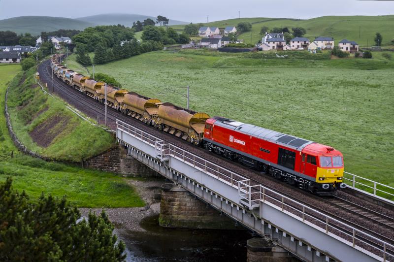60062 6T03 Carlisle-Mossend @ Crawford Viaduct: Photo of 60062 6T03 Carlisle-Mossend @ Crawford Viaduct