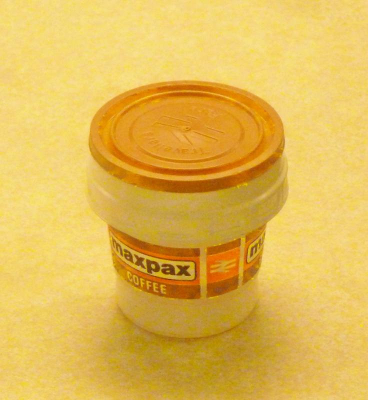 Maxpax and BR logo: coffee cup from the 1970's at NRM York Photo of Maxpax and BR logo