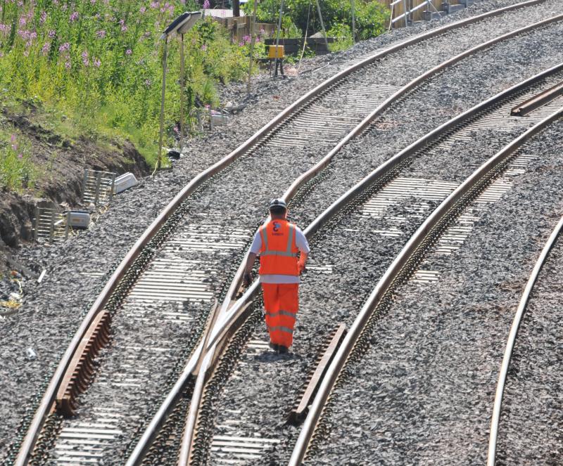 What Would be the chances of a derailment or sea sickness: Newly laid track for EK Line
Picture Taken at 1554 5J21 ECS from Corkerhill Due 0556
Will this line be sorted out in time Photo of What Would be the chances of a derailment or sea sickness