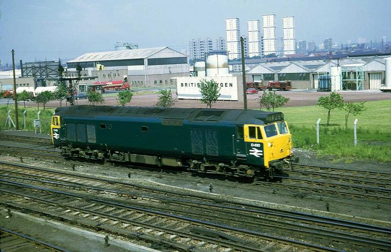 Class 50.: Class 50 approaching Polmadie from Glasgow Central. Summer 1968. Photo of Class 50.