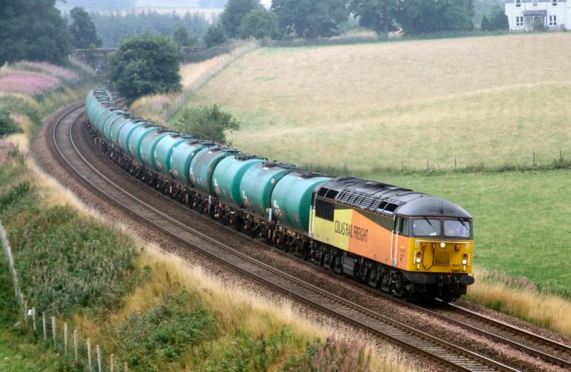 Photo of 56105 approaches Gleneagles with 6L82 for Linkswood.