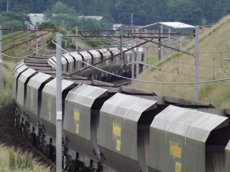 Vanishing Point: A class 66 hauled coal train snakes its way north in July 2013 on the WCML Photo of Vanishing Point
