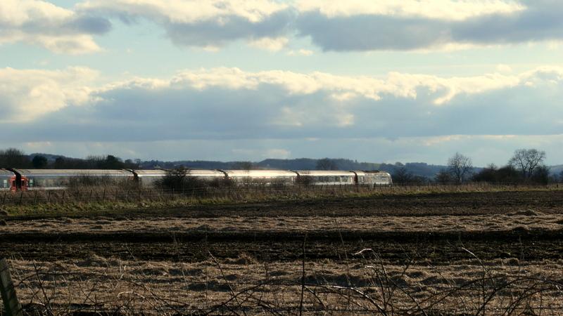 hospital mil lc.: Southbound HST passing south through Springfield. Rain and sun together is what I call a 'Foxes Wedding Photo of hospital mil lc.