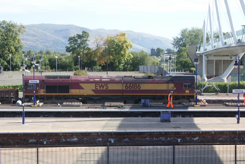 66186 at Stirling 14.09.13: 66186 at Stirling 14.09.13 Photo of 66186 at Stirling 14.09.13