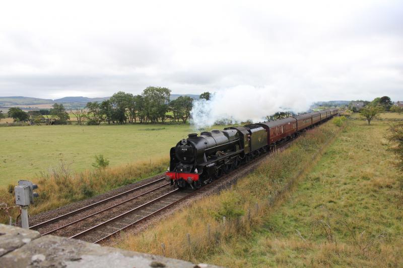 46115 Scots Guardsman on 1Z46 Edinburgh to Gleneagles to Perth: Forteviot en route to Perth - Ryder Cup Special Photo of 46115 Scots Guardsman on 1Z46 Edinburgh to Gleneagles to Perth