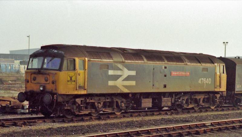 47640: A long way from home. 47640 stands at Eastleigh. Photo of 47640