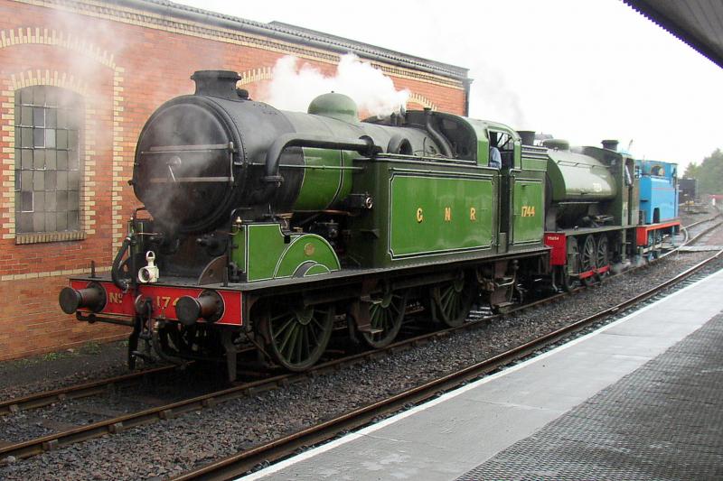 Tanks for the memory: 1744, 75254 & 1 wait at Bo'ness prior to the 4 engine bash up the hill on Sunday 20 October. Photo of Tanks for the memory