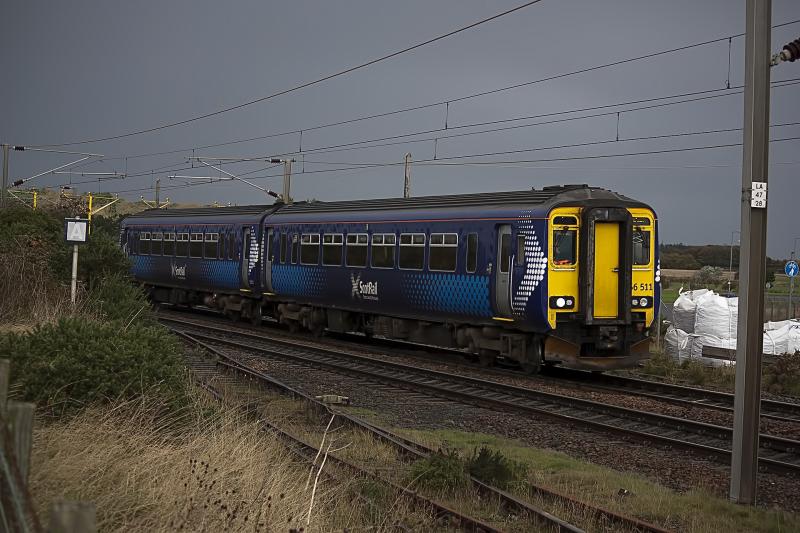 156511 2A03: 156511 Passing Prestwick International on Tuesday 29th October working 2A03 Photo of 156511 2A03