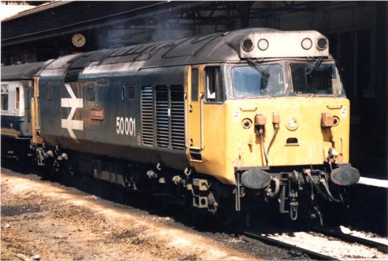 50001: 50001 Dreadnought awaits departure at Exeter st. Davids Photo of 50001