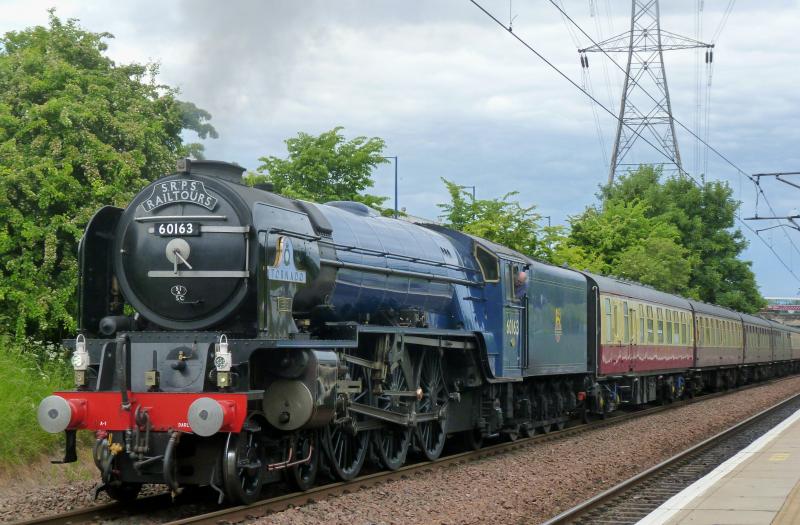 Tornado at Brunstane: 60163 Tornado on the Forth Circular railtour Photo of Tornado at Brunstane