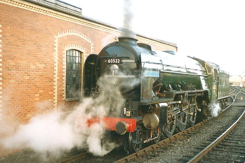 Blue Peter @ Bo'ness: Peppercorn A2 Blue Peter parked outside Bo'ness shed during a weekend visit some years back. Photo of Blue Peter @ Bo'ness