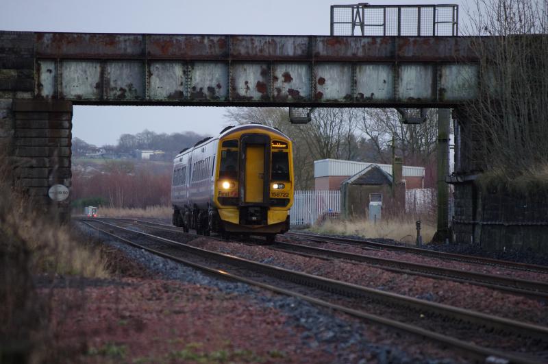158722: 158722 Manuel, Edinburgh to Dunblane service. 16DEC13 Photo of 158722