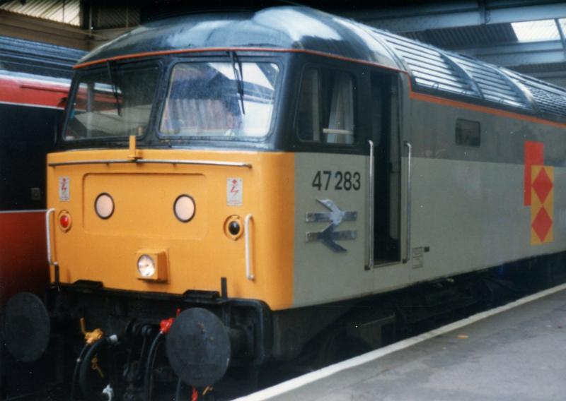 Newly named: 47283 in Platform 2 at Kilmarnock in May 1988 having just been named Photo of Newly named