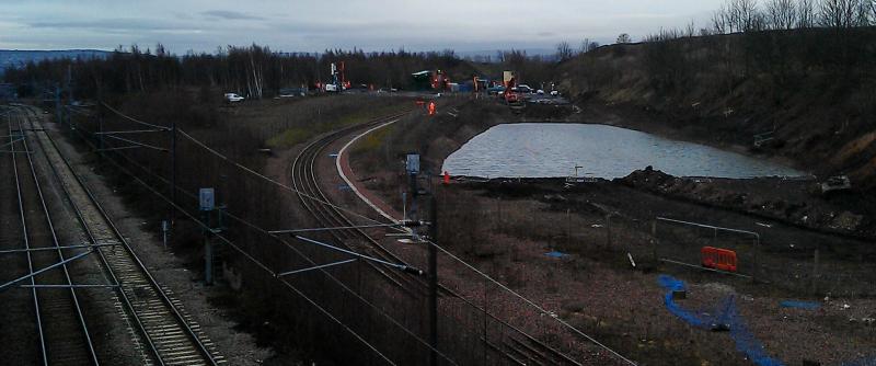 Borders Railway starting point : Work continues on the new Borders Railway at its starting point near Newcraighall station Photo of Borders Railway starting point