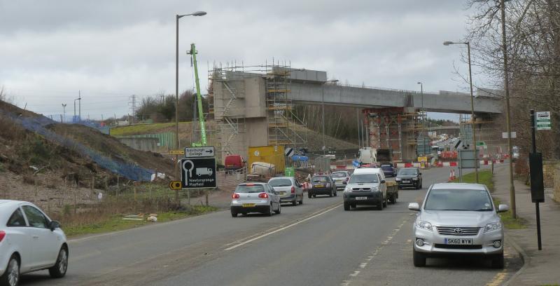 New Hardengreen viaduct : Progress on the new Hardengreen viaduct near Dalkeith Photo of New Hardengreen viaduct