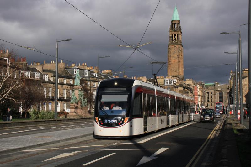 Tram 258: Tram 258 leaving the Princes Street West End stop on 25/02/2014 Photo of Tram 258