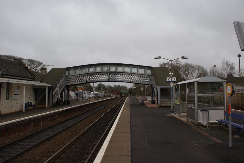Photo of Dunblane Station's Grey Bridge looking lonely and destitute. 09.03.14