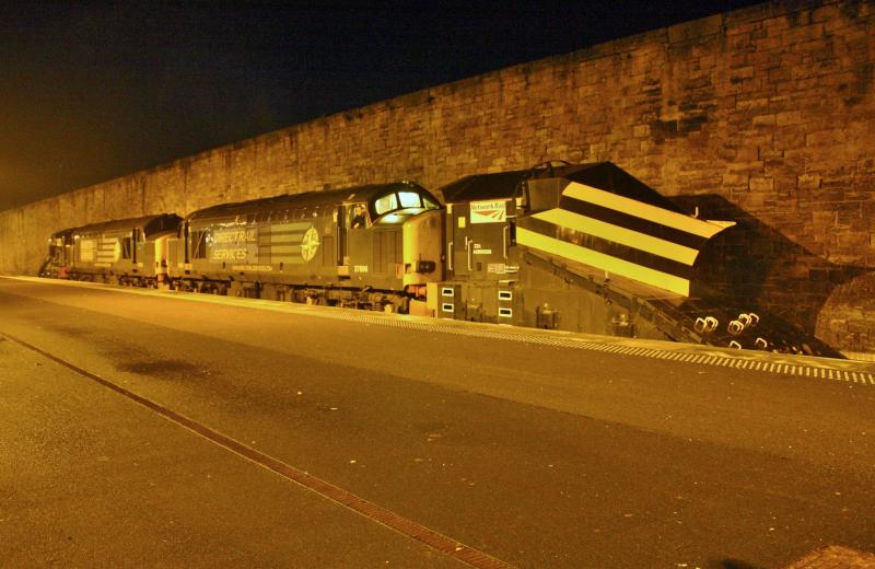 37606 37218 snowplough move to motherwell.: Photo of 37606 37218 snowplough move to motherwell.