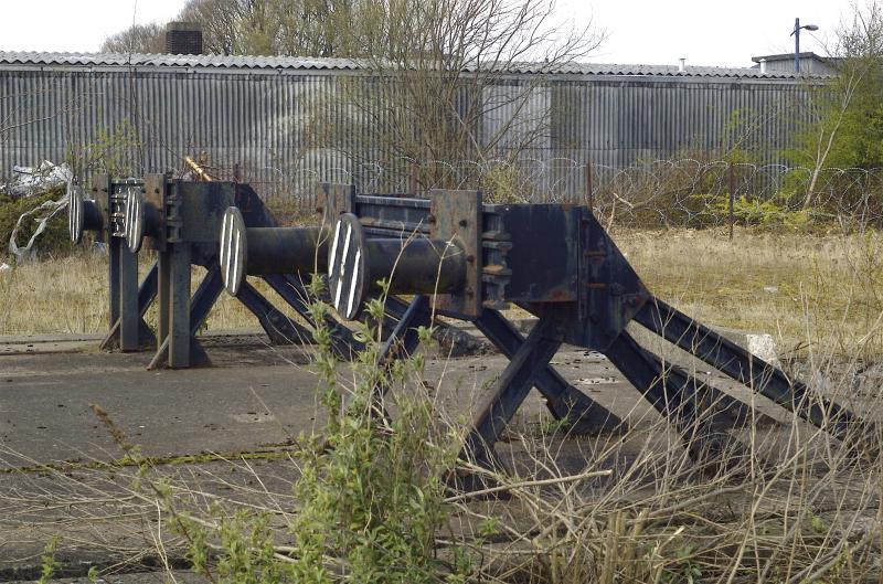 Buffers.jpg: BOC Buffers at Polmadie. 19th April 2008. Photo of Buffers.jpg