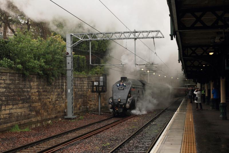 60009 on 1Z60: 60009 creates its own mist leaving Platform 20 on 1Z60 09.38 Edinburgh to Inverness on 01/05/2014. (Choose your photo spot carefully) Photo of 60009 on 1Z60