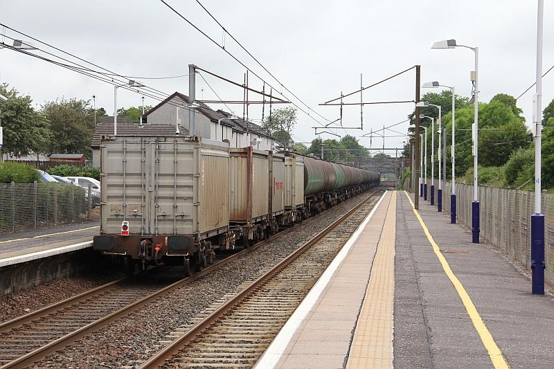 Photo of Containers on rear of Dalston- Grangemouth oil at Lockerbie