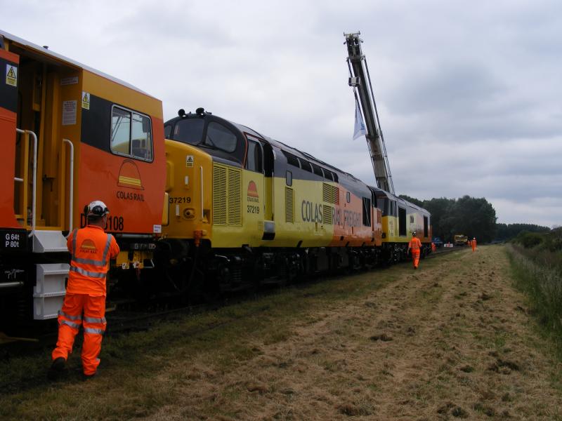 Colas Rail 37: Colas Rail Class 37 37-219 @ Long Marsden 18-06-2014 Photo of Colas Rail 37