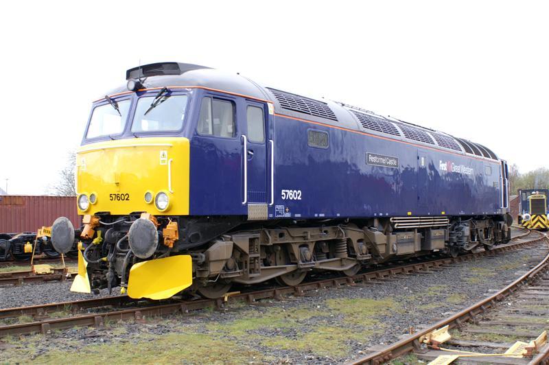 57602: Ex Works 57602 stands in the yard at Brush Barclay Kilmarnock on the 24th April Photo of 57602