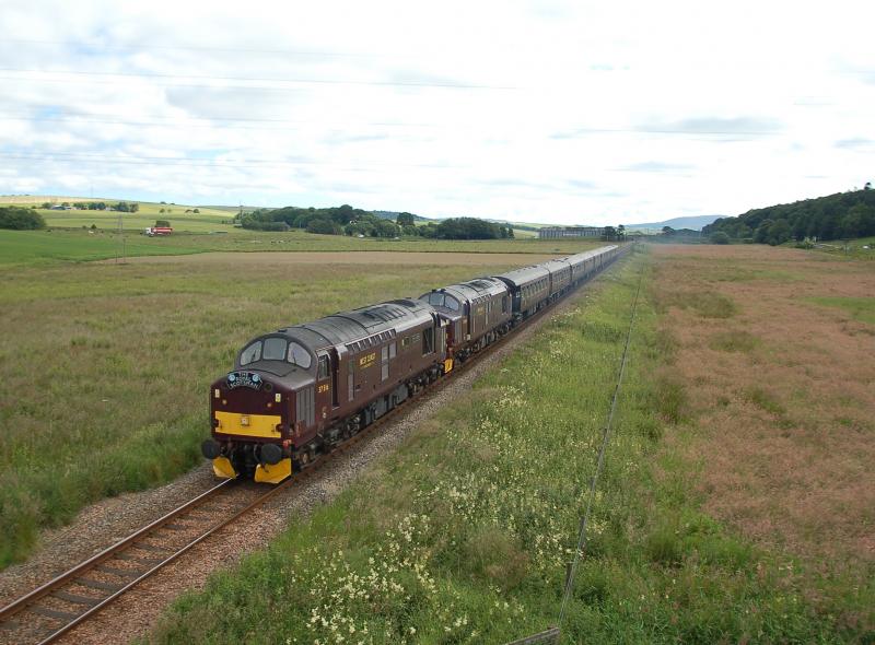 37516 Loch Laidon & 37???: The Royal Scotsman leaves Keith for Kyle of Lochalsh 10.15 1st July 2014 Photo of 37516 Loch Laidon & 37???