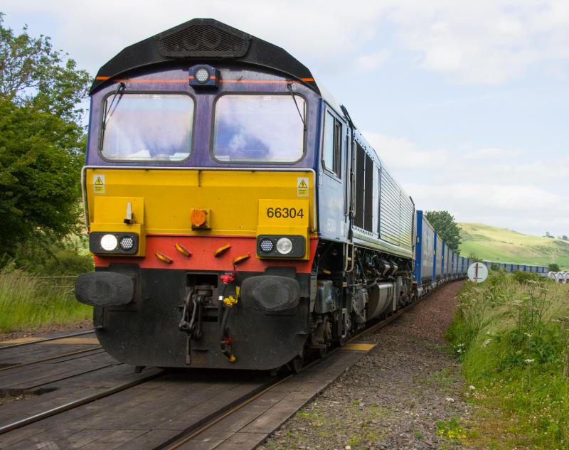 66304: 66304 heads South at Forgandenny. 03/07/14 Photo of 66304