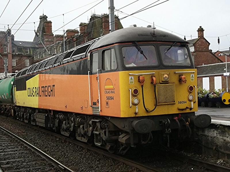 Ayrshire Grids: 56094 stands in Ayr station after running around the Prestwick
Avgas train 6R46 24th June 2014 Photo of Ayrshire Grids