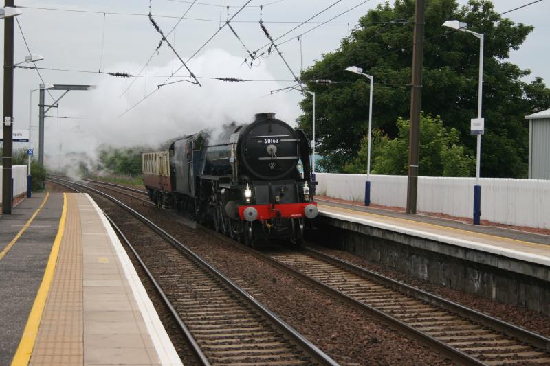 Tornado passing Prestonpans: A1 steam Loco Tornado passing Prestonpans 16/6/2013 Photo of Tornado passing Prestonpans