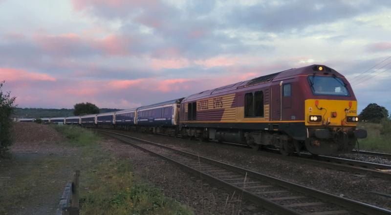 67022 at Larbert Junction with 1S25 7.7.14: 67022 at Larbert Junction with 1S25 7.7.14 Photo of 67022 at Larbert Junction with 1S25 7.7.14