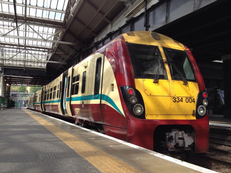 SPT Juniper!: One of the 2 last remaining SPT junipers. 334004 prepares to depart Edinburgh Waverley bound for Milngavie. Photo of SPT Juniper!