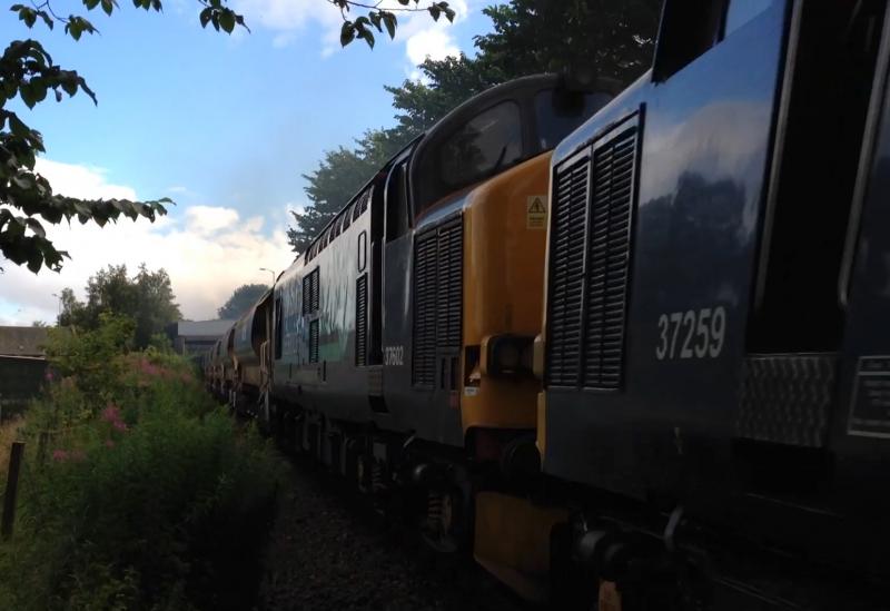 37602 - Monday 14 July 2014 - Maryburgh: 37602 in tow on the 602U 0804 Millerhill S.S to Ardgay at Maryburgh Photo of 37602 - Monday 14 July 2014 - Maryburgh