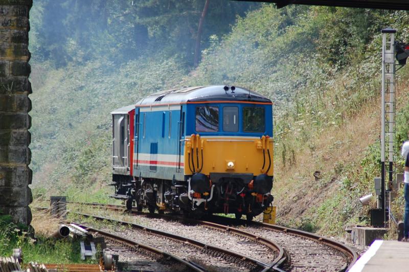 73140 2G13: Sadly not the Fife Circle, but 73140 is seen at Groombridge on the Spa Valley Railway having worked 2G13 14:00 Tunbridge Wells - Groombridge CHS. 01/08/2014 Photo of 73140 2G13