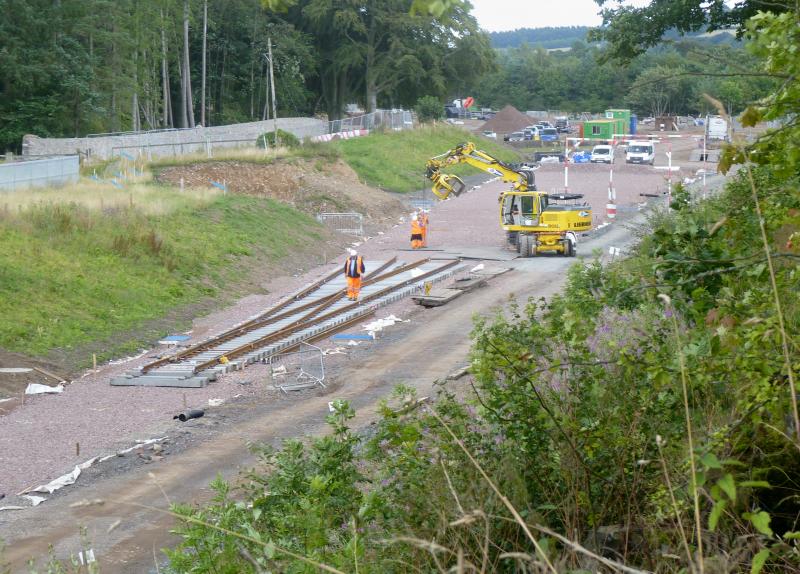 New points at Tweedbank: Pointwork in place at Tweedbank August 2014 Photo of New points at Tweedbank
