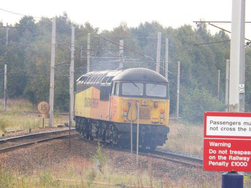 Old smokey: Colas 56094 heads off to Bo'ness from Carstairs in a plume of smoke 3/9/2014 Photo of Old smokey