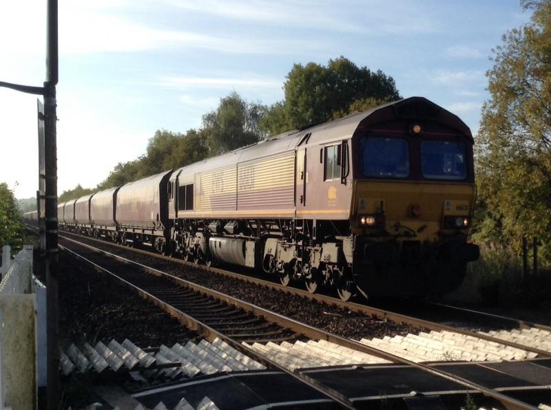 Class 66 : Class 66 66131 on Longannet coal 8.40 passing Stirling 08/09/14 Photo of Class 66