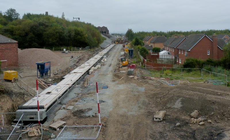 New Newtongrange station taking shape: Progress at the new Newtongrange station. Photo of New Newtongrange station taking shape