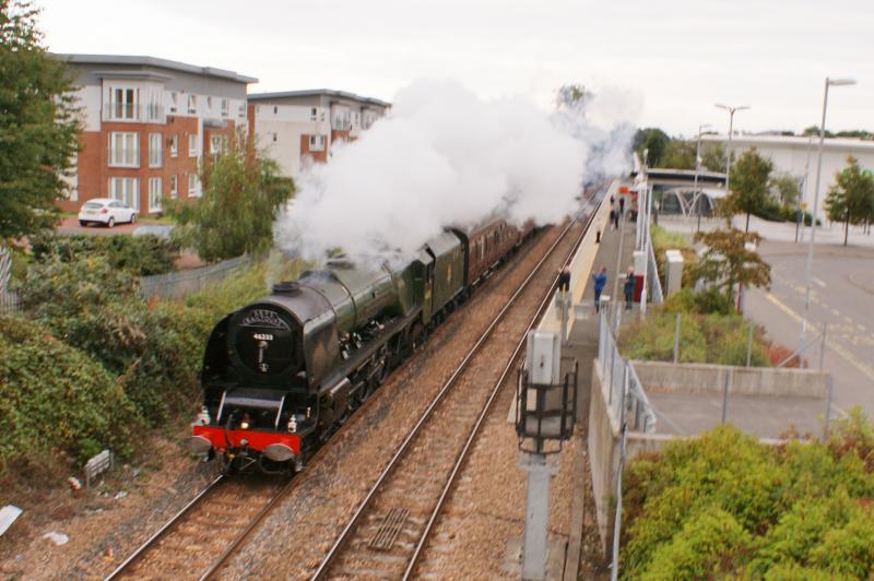 Duchess of Sutherland at Alloa Station: SRPS Forth Circle 14 Setember2014 Photo of Duchess of Sutherland at Alloa Station