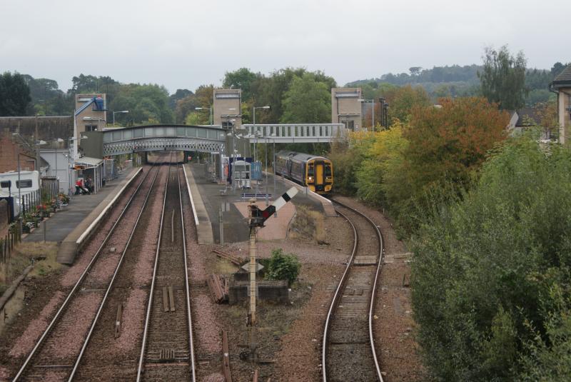 Dunblane Station's New Bridge and Lifts Almost Ready 18.09.14 002: Dunblane Station's New Bridge and Lifts Almost Ready 18.09.14 Photo of Dunblane Station's New Bridge and Lifts Almost Ready 18.09.14 002