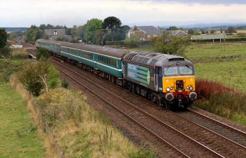 5Z21_Gleneagles_Dundee: 57302 leading on empty coaching stock to Dundee Photo of 5Z21_Gleneagles_Dundee
