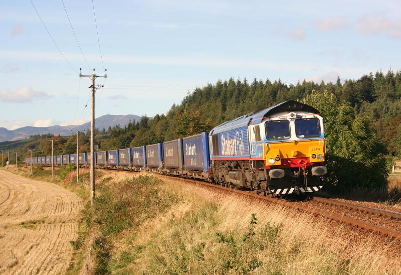James The Engine Pitlochry October 2009: Despite the livery, this loco didn't work the Inverness Stobart train that frequently Photo of James The Engine Pitlochry October 2009