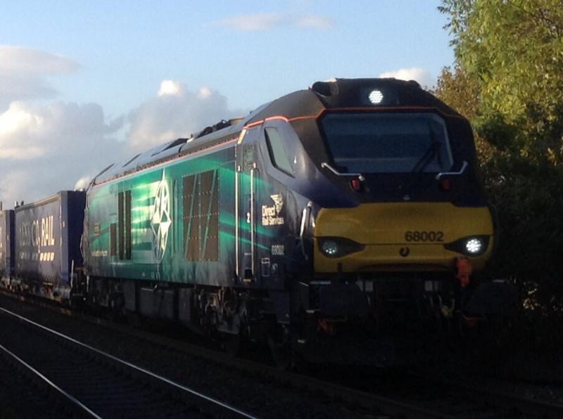Class 68: Class 68 68002 Intrepid passing Stirling at 17.12 Photo of Class 68