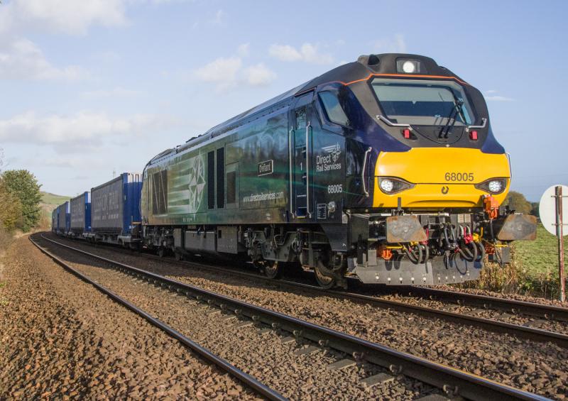 68005: 68005 at Forgandenny today. 18/10/14. Photo of 68005